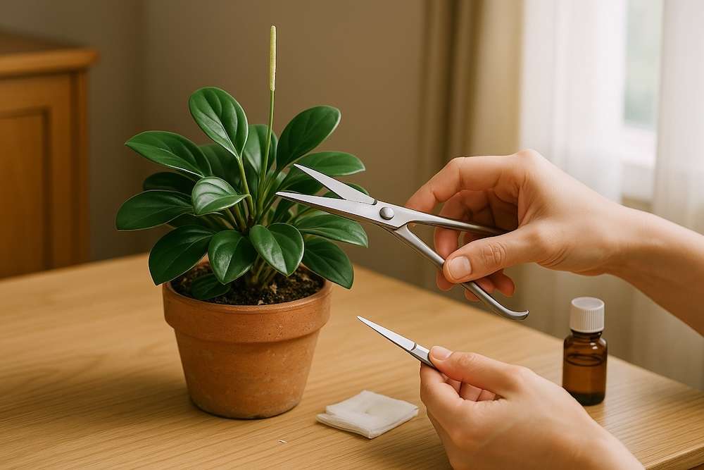 ペペロミアの花を切るのは?